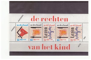 NETHERLANDS SC.B649a CHILDREN'S RIGHTS SOUVENIR SHEET MNH YE19 - Picture 1 of 1