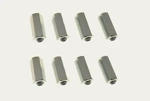 Paquete de 8 tuercas de acoplamiento hexagonal de 3/4" de largo con placa de zinc 64827074 - Imagen 1 de 1