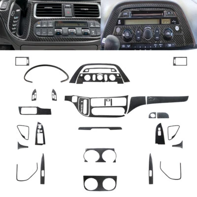 Juego de 35 piezas de embellecedores interiores de fibra de carbono para Honda Odyssey 2005-2010 Foto 1 de 4