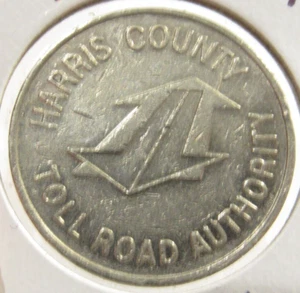 HCTRA 1989 Harris County Toll Road Authority Houston, TX token de tránsito - Texas - Imagen 1 de 2