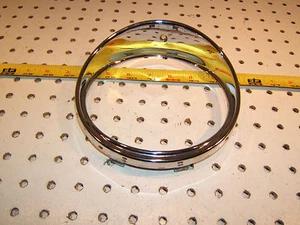Jaguar XJ6 Series 1 front headlight L or R USA models Chrome metal inner 1 Ring  - Picture 1 of 18