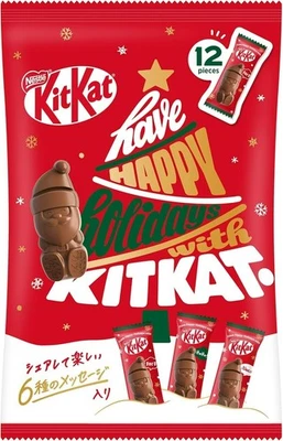 Bolsa Nestlé Japón KitKat Holiday Santa Share 12 piezas Chocolate Navidad YK1006 Foto 1 de 4