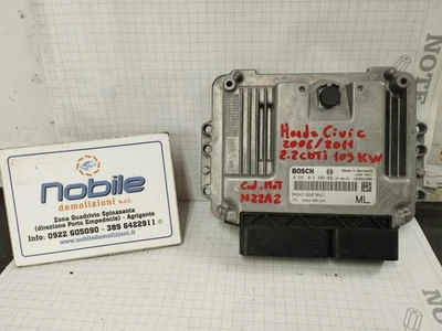CENTRALINA MOTORE HONDA CIVIC 2.2 CTDI 103KW 2006/2011 0281013406 COD MOT. N22A2 - Immagine 1 di 4