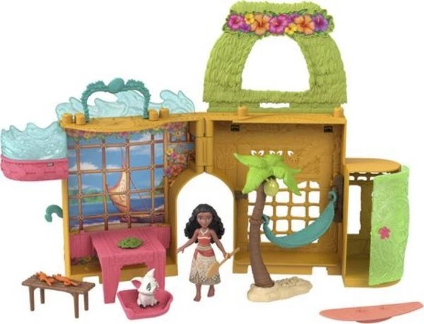 MATTEL GMBH Disney Prinzessin Vaiana Storytime Stackers Puppenhaus mit kleiner Puppe, Tie...