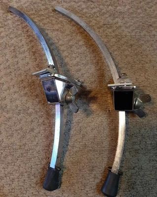 LUDWIG 70S CURVED DRUM SPURS 5/16 INCH WITH MOUNTS - Image 1 of 4