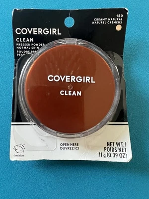 Covergirl Clean Pressed Powder #120 CREAMY NATURAL Original TALC New, Sealed - Image 1 of 4