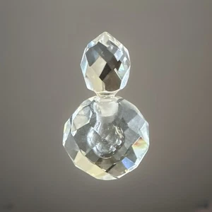 Vintage Faceted  Cut Glass Perfume Bottle With Stopper. - Picture 1 of 2