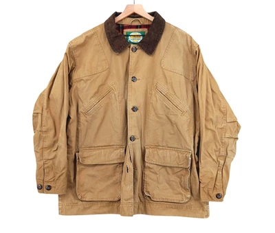 Chaqueta Cabela's Chore Para Hombre XL Lona Tostada Roja a Cuadros Forrada de Vellón Abrigo de Granero DEFECTOS Foto 1 de 4