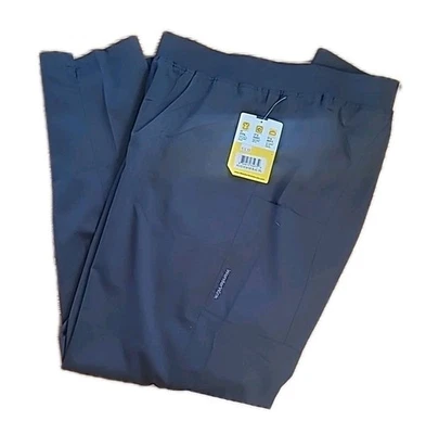 WonderWink Wonder Scrub Bottoms Pants Womens 3XL Workwear Stretch Waist Black - Image 1 of 3