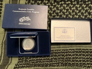 2006 P Ben Franklin Proof Silver One Dollar Founding Father $1 Coin Box and COA - Picture 1 of 5