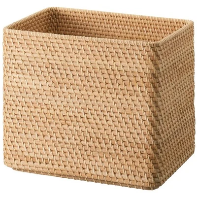 MUJI Overlapping Rattan Rectangular Basket Extra Large (V) Approx. Width 36 x De - Image 1 of 4