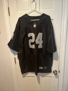 Nike NFL Oakland Raiders #24 Marshawn Lynch Players Sewn Jersey Size 52 New - Picture 1 of 6