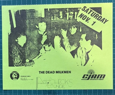 The Dead Milkmen Vintage Punk Flyer 1985 Paycheck’s Lounge Hamtramck Michigan Foto 1 de 2