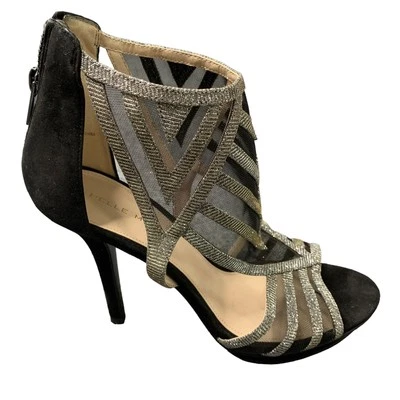 Pelle Moda Reada Caged Stiletto Heels Black 8  - Image 1 of 4