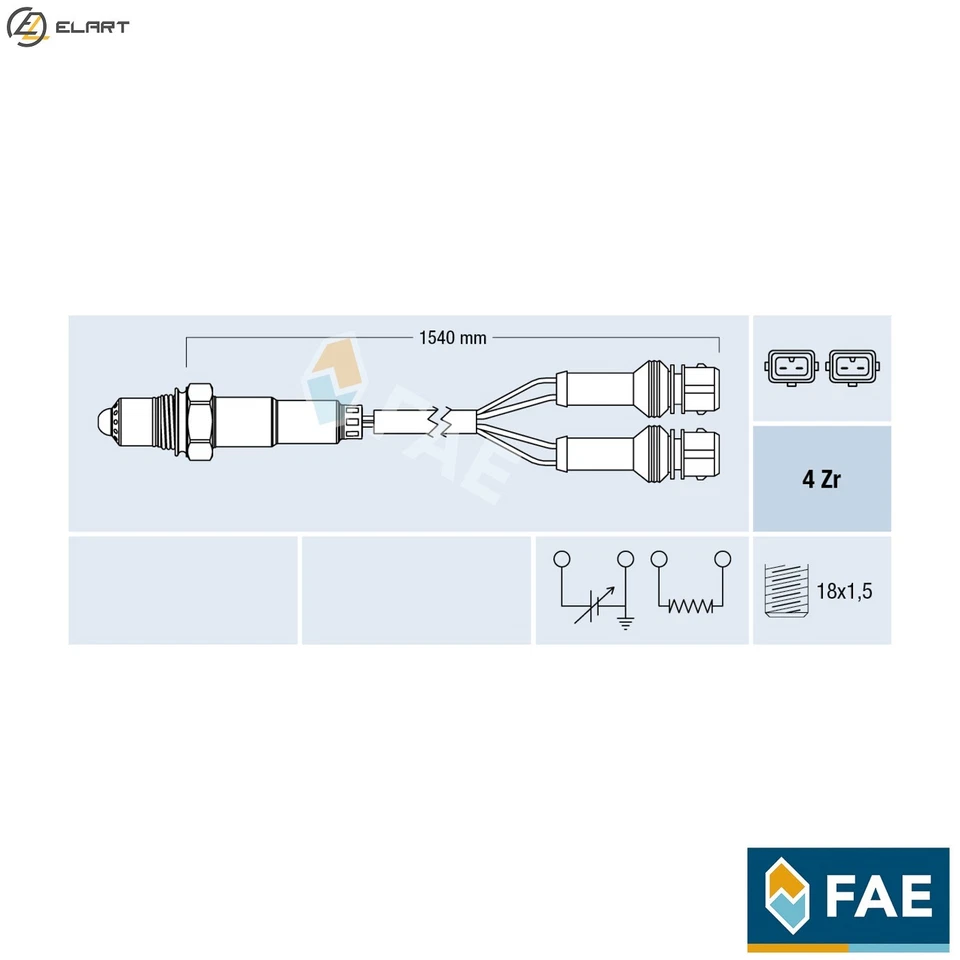 SENSOR LAMBDA 77127 PARA PEUGEOT 405/Mk/II/Break 306/Convertible/Hatchback 605 Foto 1 de 4