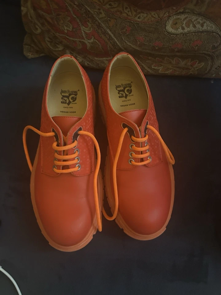 John Fluevog Red Vegan Vogs. 6M/8W - Image 1 of 4