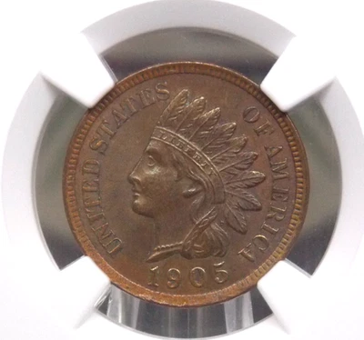 1905 Indian Head Cent Penny 1c NGC MS65 BN #027 Gem BU Uncirculated ECC&C, Inc. - Image 1 of 4