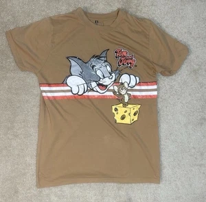 Vintage Tom & Jerry Southpole T-Shirt Brown Cartoon Graphic Cheese Tee Size M - Bild 1 von 5