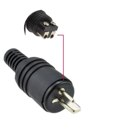 2 pin DIN Plug Speaker and HiFi Connector Easy Screw Terminals B&O [1 Pack] - Image 1 of 4