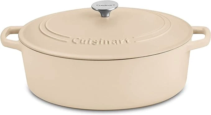 Cuisinart 7 Qt Oval Casserole CI770-33TNW - Tan - Scratch & Dent - Image 1 of 4