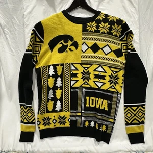 Iowa Hawkeyes Holiday Ugly Sweater Men Size Large Foco Football New Yellow Black - Bild 1 von 23