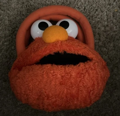 Raro Bolso Cartera de Peluche Sesame Street Elmo Mochila Jim Henson Cierre de Cremallera Foto 1 de 4
