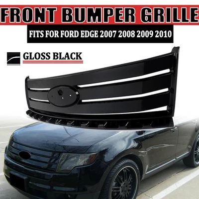 For 2007-10 Ford Edge Front Bumper Upper Grille Assembly Glossy Black FO1200485 Foto 1 de 4