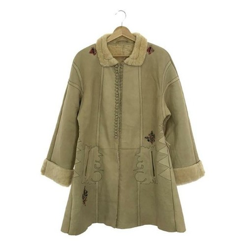 KENZO Cappotto donna pelle di pecora da lavoro punto ricamato 40 Ottime condizioni 