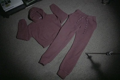 AQ Sport 2 Piece Set Burgundy Red Hoodie Sweater & Sweatpants (Women Size Small) - Image 1 of 4