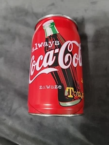 1998 Always Coca Cola Plastic Can Coin Bank With Lid Coke Vintage 13" X 7" - Picture 1 of 5