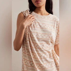 We the Free Boho Oversize Top Damen beige gemustert Top NEU - Bild 1 von 7