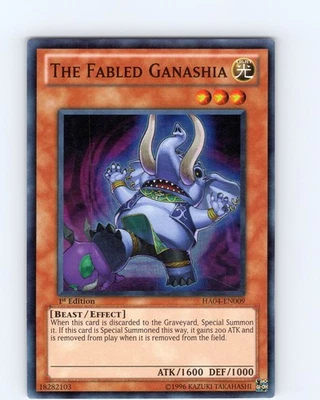 Yu-Gi-Oh TCG The Fabled Ganashia HA04-EN009 1st Edition Super Rare Card NM - Image 1 of 2