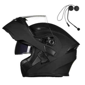 Motorcycle Dual Visor Flip up Modular Full Face Helmet DOT Approved M L XL XXL - Bild 1 von 20