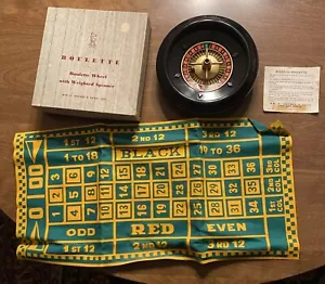 Vintage Roulette Wheel Gambling Game Set by WM F DRUEKE & SONS Inc BOXED T1 - Picture 1 of 24