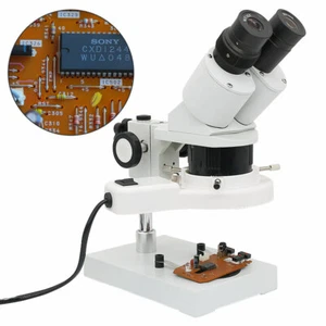 Microscopio estéreo binocular industrial 20X-40X para reparación de relojes de teléfono móvil - Imagen 1 de 18