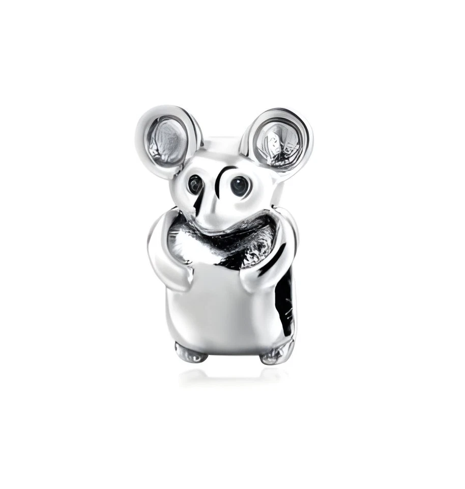 Charm Perle Maus Niedlich 925 Silber Bead - Anhänger für Armband - Bild 1 von 1