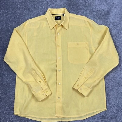 Camisa de manga larga Indigo Palms Denim Company para hombre XL 100 % lino con botones delanteros Foto 1 de 4