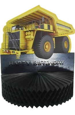 Construction Zone Birthday Party Table Centerpiece 12 3/4" Mining Dump Truck NEW - Image 1 of 3
