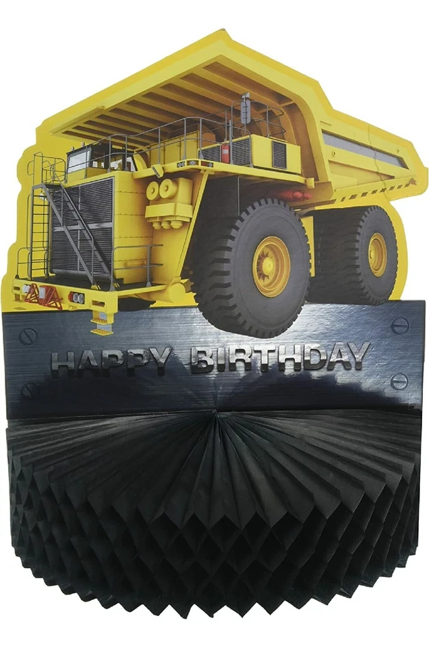 Construction Zone Birthday Party Table Centerpiece 12 3/4" Mining Dump Truck NEW - Image 1 of 3