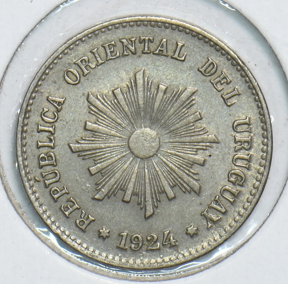 Uruguay 1924 Centesimo 298956 combine shipping - Image 1 of 2
