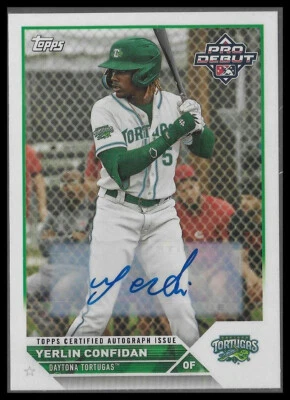 2023 Topps Pro Debut Autographs #PD-142 Yerlin Confidan (AUTO) - Image 1 of 2