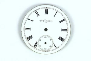 6S Elgin Pocket Watch Porcelain Dial 1075 - Picture 1 of 2