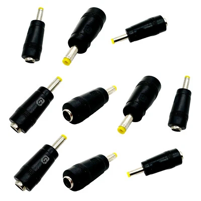 10pcs 5.5mm x 2.1mm Female to 4.0mm x 1.7mm Male CCTV DC Power Adapter Connector - Image 1 of 4