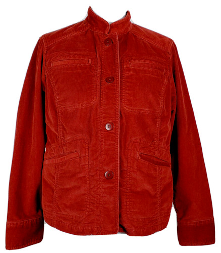 VETEMENTS Giacca Kennebec LL Bean~Petite S~Ombra di rosso cotone Bl velluto a coste con bottoni~LN!