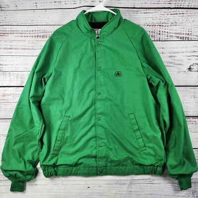 Винтажный 80-х Swingster DeKalb я горд фермер зеленый Snap куртка L высокий с подкладкой США - Изображение 1 из 4