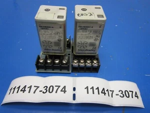 Lotto 2 relè Allen Bradley 700-HA32A1-4 serie B 120VAC con diverse basi - Foto 1 di 3