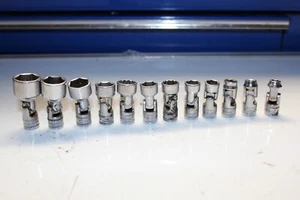 SNAP-ON TOOLS 1/4" Drive 12- 6-Point Metric Shallow Universal Socket SET 12pc US - Picture 1 of 5