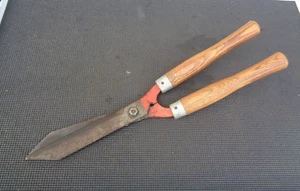 Vintage BOKER Wood Handle Large Garden Shears Hedge Trimmers Clippers 21" - Picture 1 of 5