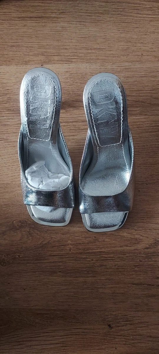 Mules Femme DKNY Kelley - Peep Toe Talon Cuir Élégant