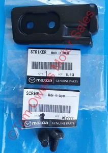 Top Lock Striker Kit w. screws RH | Mazda Miata 1990-2005 | OE NEW! - Picture 1 of 3